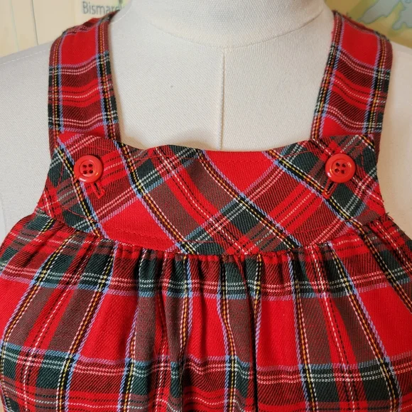 Vintage Candy Shaw Red Plaid Dress Size 6 Holiday - Picture 5 of 13